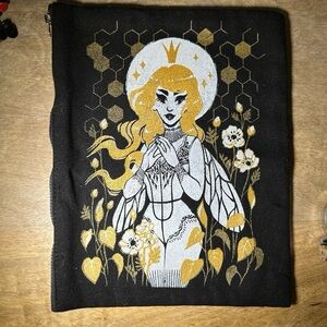 Garden Goddess Indie Art zip up canvas bag